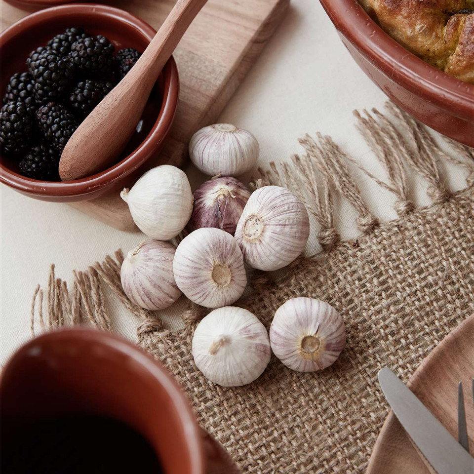 Set de table en jute frangé