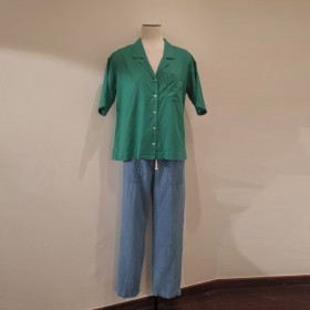 Chemise manches courtes en voile de coton Charlie 