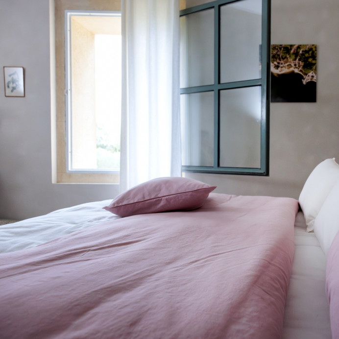 Vent du Sud Housse de Couette OPERA en Lin et Coton