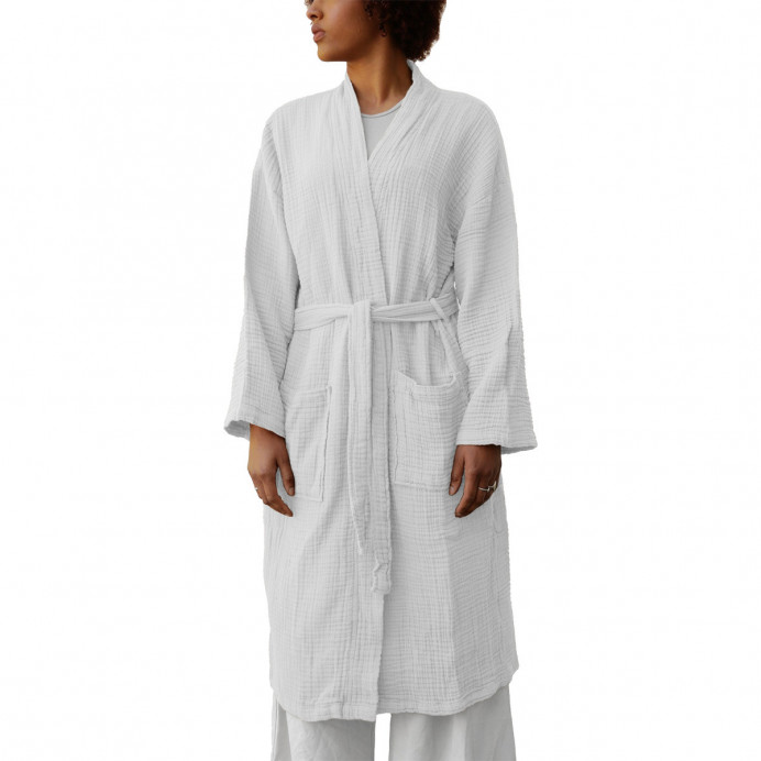 Vent du Sud Peignoir KEA en Mousseline de Coton Col Kimono