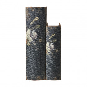 Boites Livre pour rangement BROOKE (set de 2) - Imprimé Fleurs