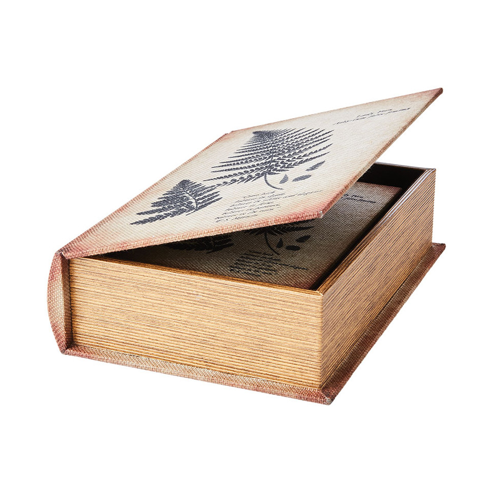 Boites Livre pour rangement BROOKE (set de 2) - Imprimé Fougère