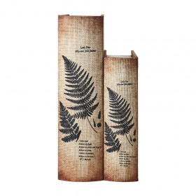 Boites Livre pour rangement BROOKE (set de 2) - Imprimé Fougère
