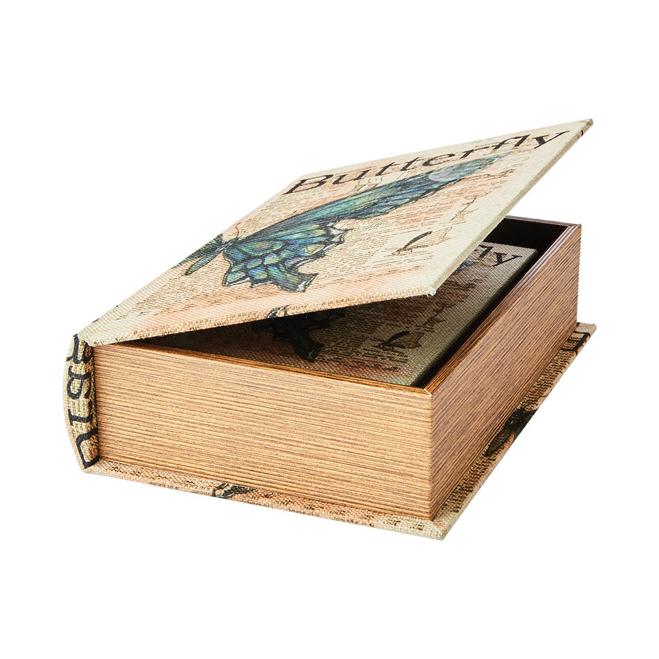Boites Livre pour rangement BROOKE (set de 2) - Imprimé Papillon