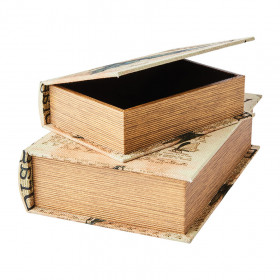 Boites Livre pour rangement BROOKE (set de 2) - Imprimé Papillon