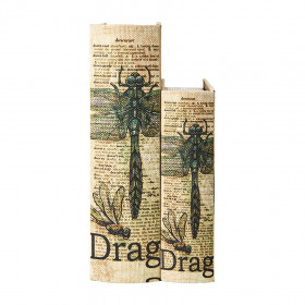 Boites Livre pour rangement BROOKE (set de 2) - Imprimé Papillon