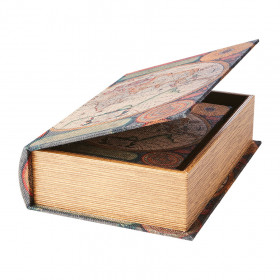 Boites Livre pour rangement BROOKE (set de 2) - Imprimé Globe terrestre