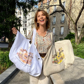 Sac Cabas TOUTES A L'ECOLE X HAOMY - 60X35