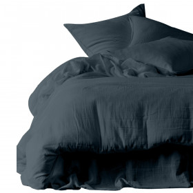 Housse de Couette DILI en Gaze de Coton Lavé  