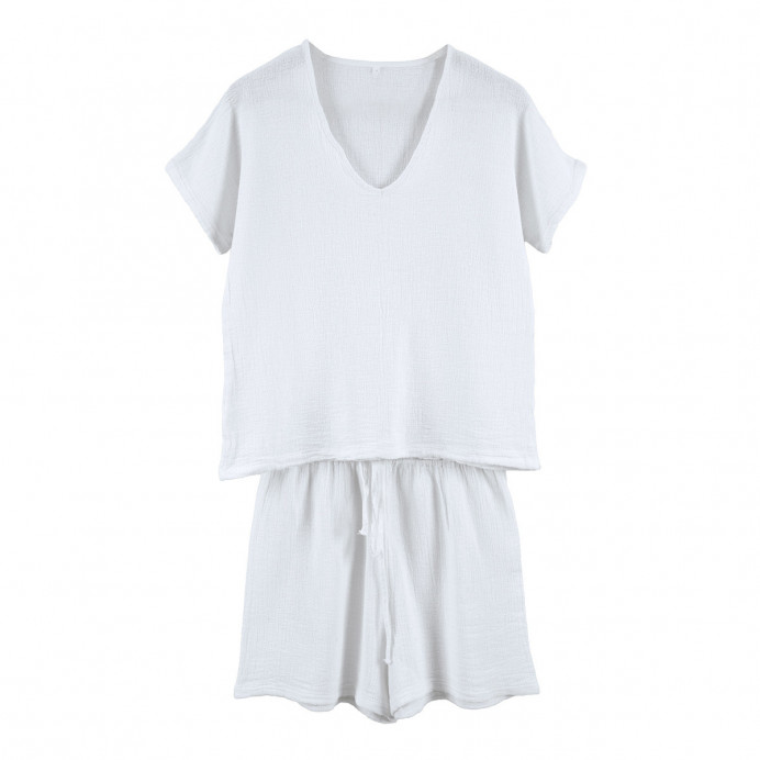 Harmony Textile - Haomy Ensemble Short et Tee Shirt SYMI en Gaze Li...