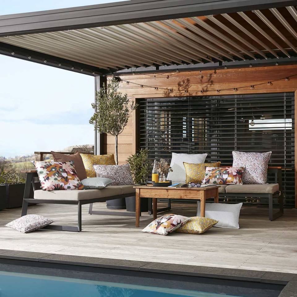 Housse de Coussin d'Extérieur CAPUCINE Pampa 