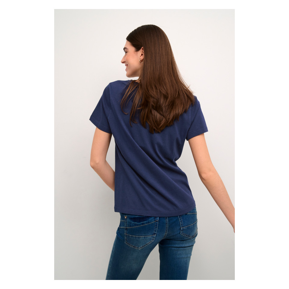 NAIA T-shirt basique col V - Marine