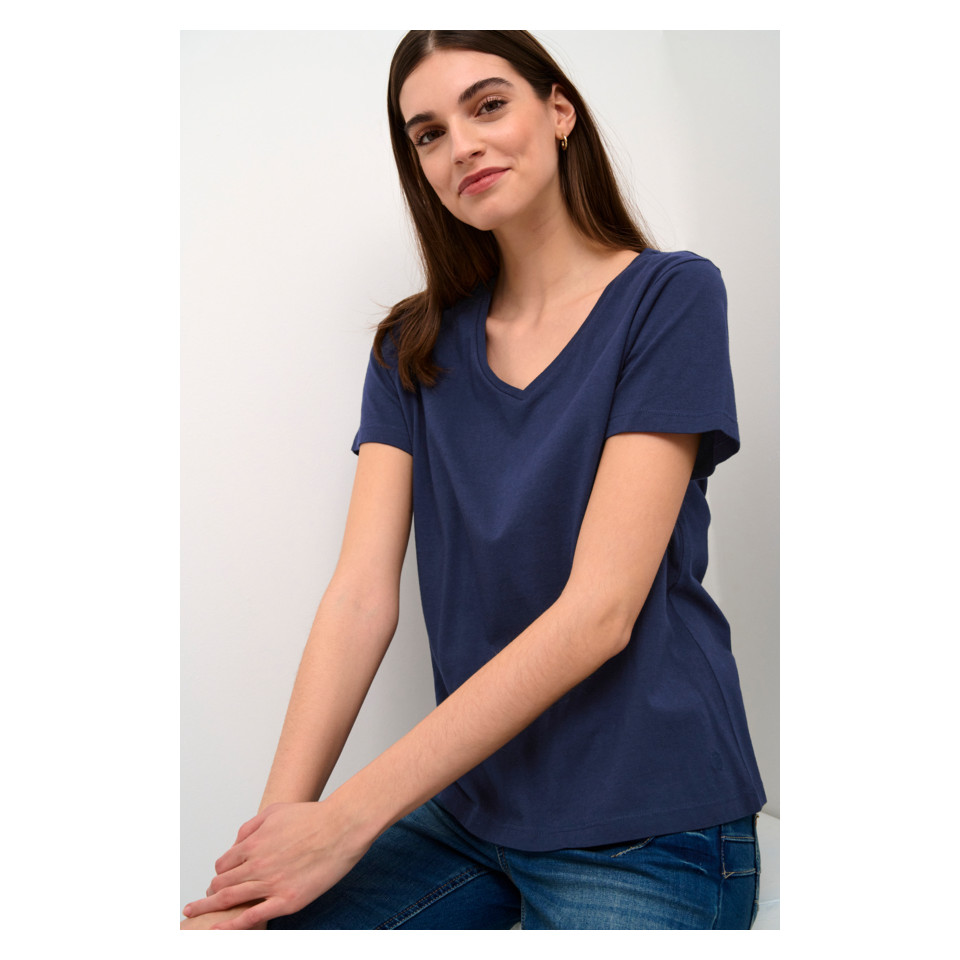 NAIA T-shirt basique col V - Marine