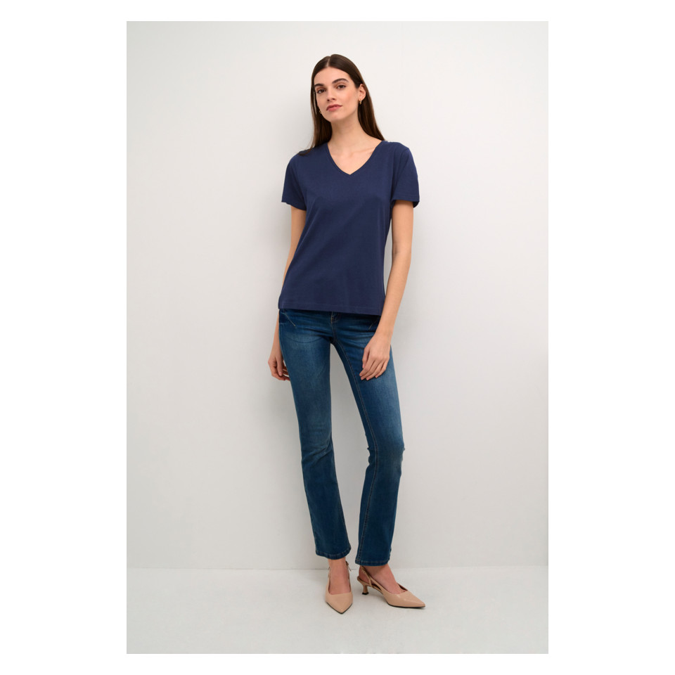NAIA T-shirt basique col V - Marine