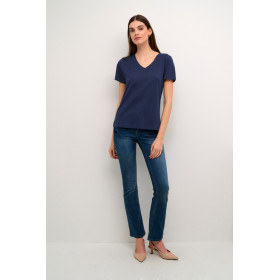 NAIA T-shirt basique col V - Marine