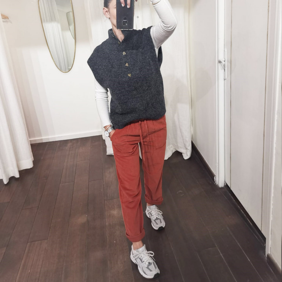 Pantalon en velours côtelé Peyou
