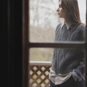 Pull avec torsade col rond Edith
