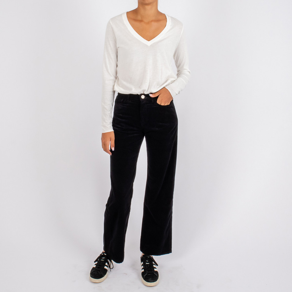 Pantalon évasé en coton Pyla