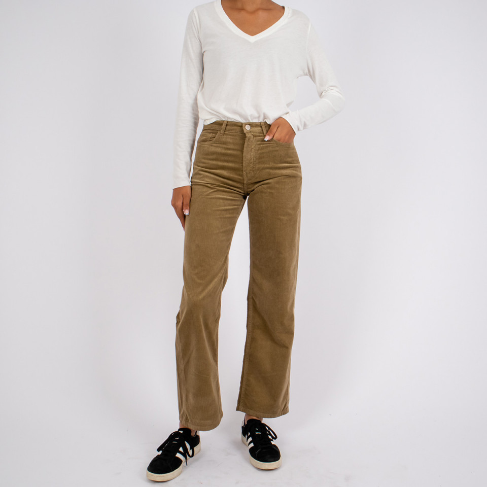 Pantalon évasé en coton Pyla