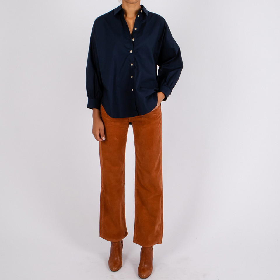 Pantalon évasé en coton Pyla
