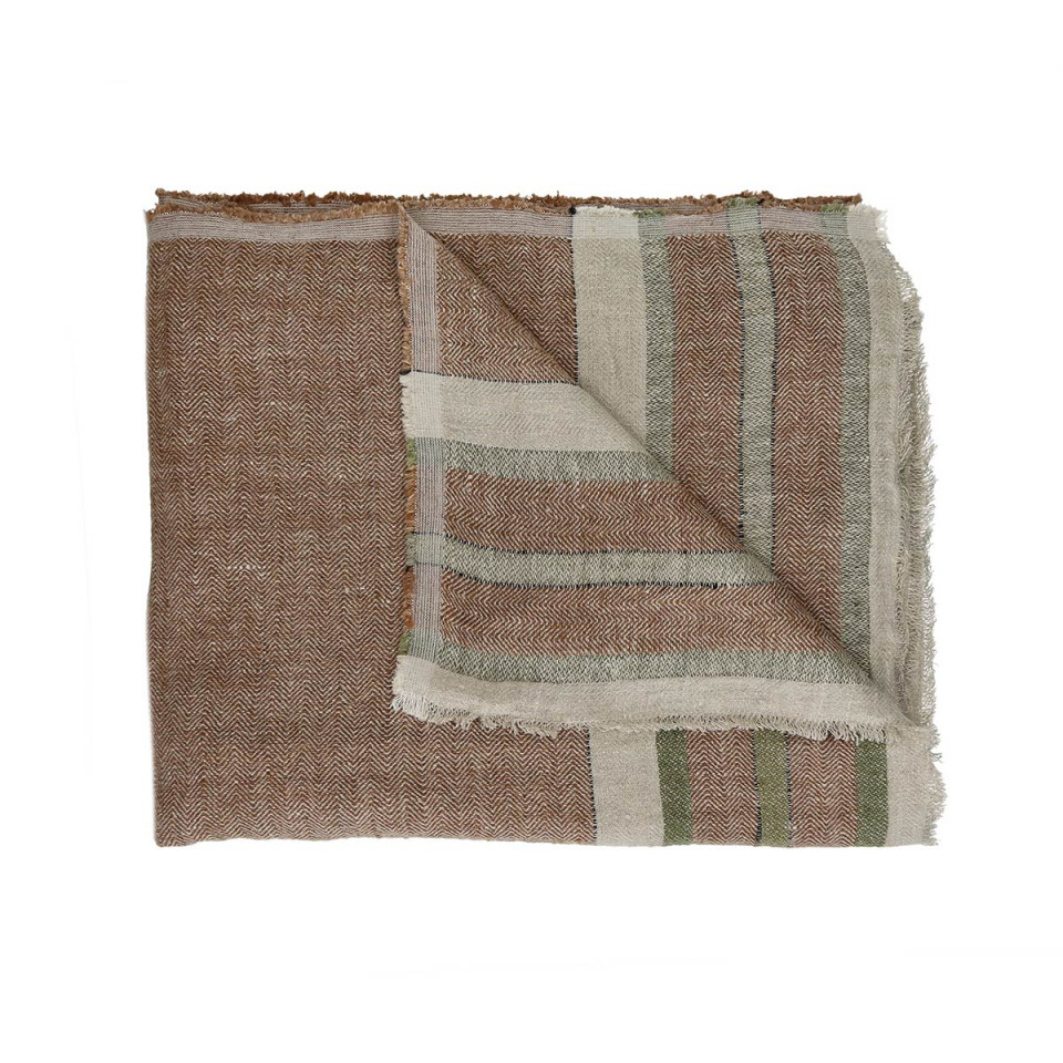 Nappe / plaid BRUNELLO en Lin - 170x130
