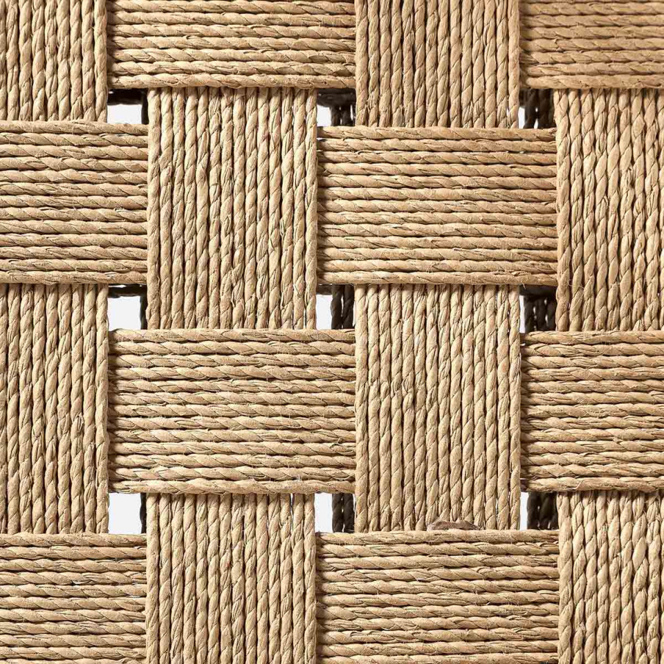 Chaise en teck assise tressée CORA - naturel