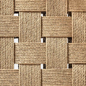 Chaise en teck assise tressée CORA - naturel