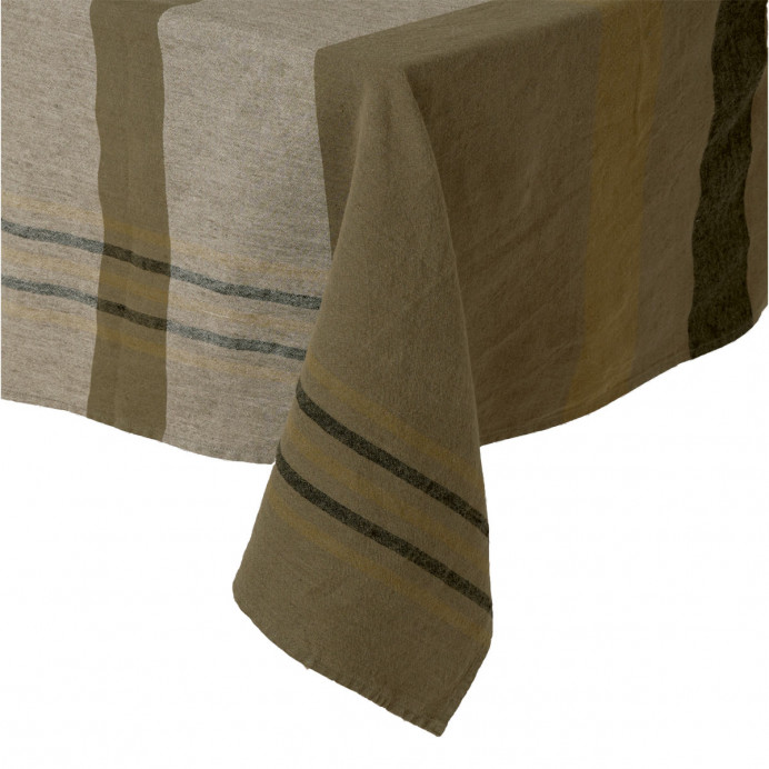 Harmony Textile - Haomy Nappe de Table en Lin et Coton à Carreaux A...