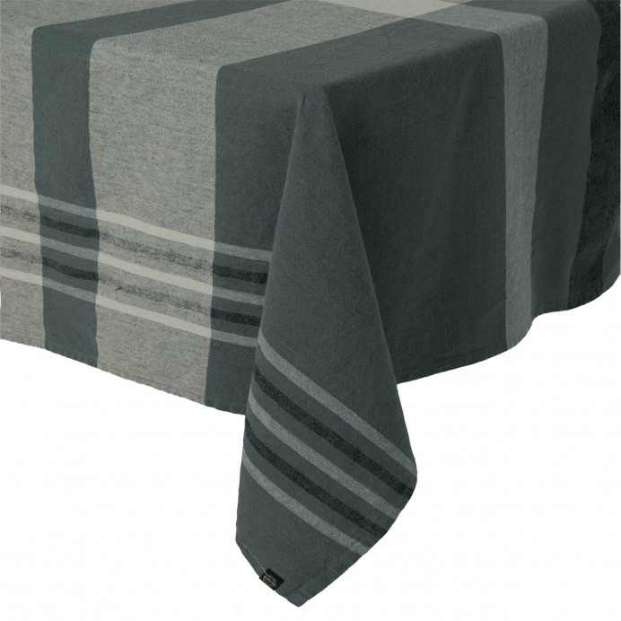 Harmony Textile - Haomy Nappe de Table en Lin et Coton à Carreaux A...