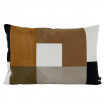 Housse de Coussin en Coton Brodé à Motif Géométrique TAMBA