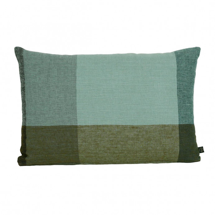 Housse de Coussin en Lin Lavé à Grands Carreaux SAPORO  
