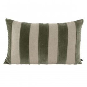 Housse de Coussin à Rayures Velours et Lin BRISBANE  