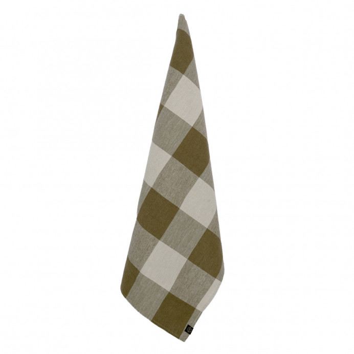 Harmony Textile - Haomy Torchon Gros Carreaux en Lin et Coton PALMA II