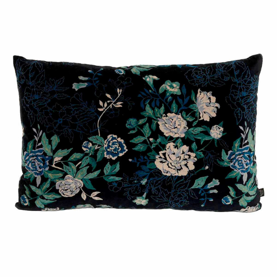 Housse de Coussin en Velours Fleuri OTTAWA  