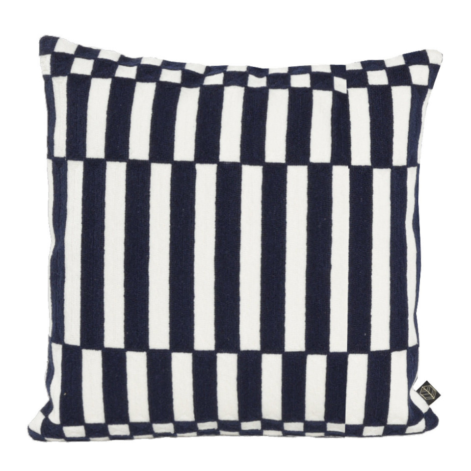 copy of Housse de Coussin CANCUN en Coton Brodé NOIR 