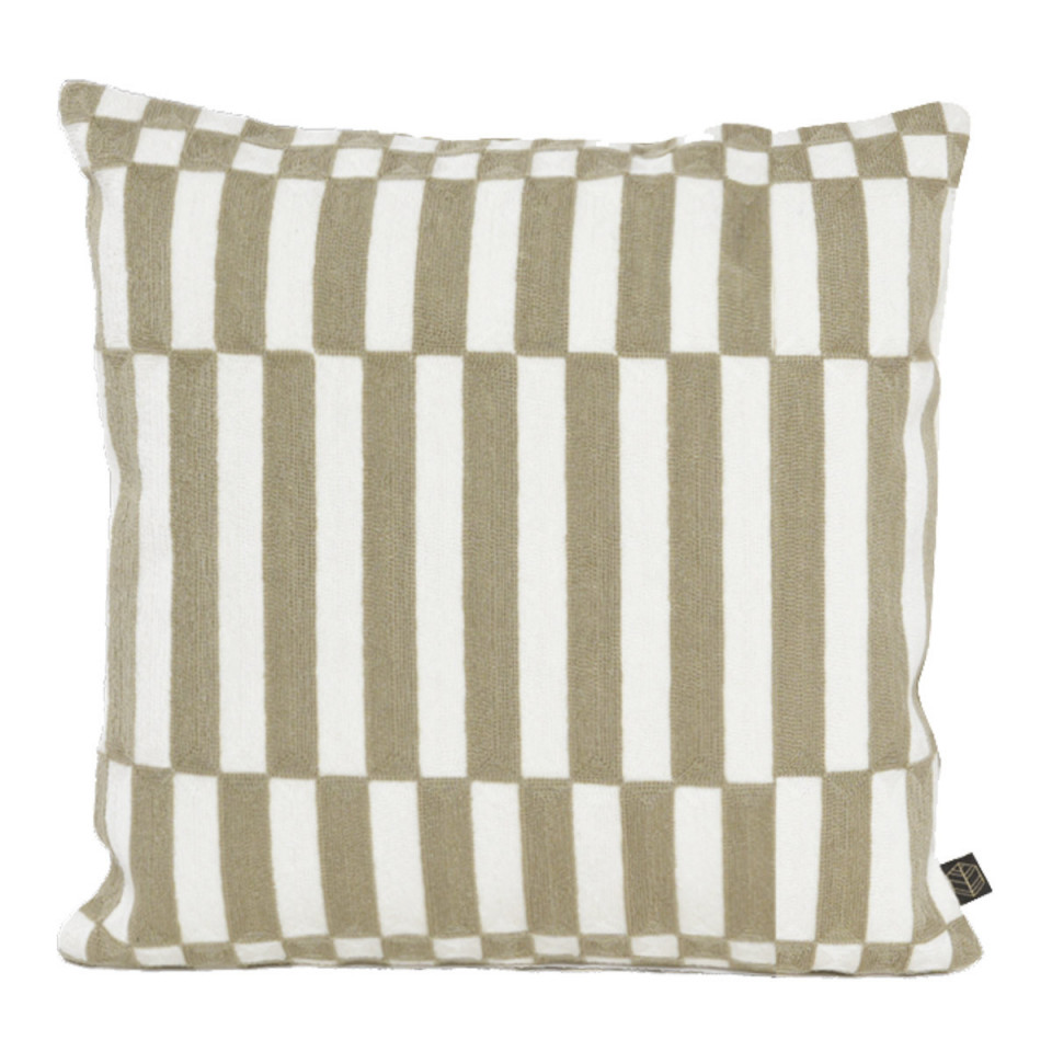 copy of Housse de Coussin CANCUN en Coton Brodé NOIR 