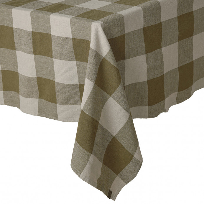 Harmony Textile - Haomy Nappe de Table PALMA II en Lin et Coton