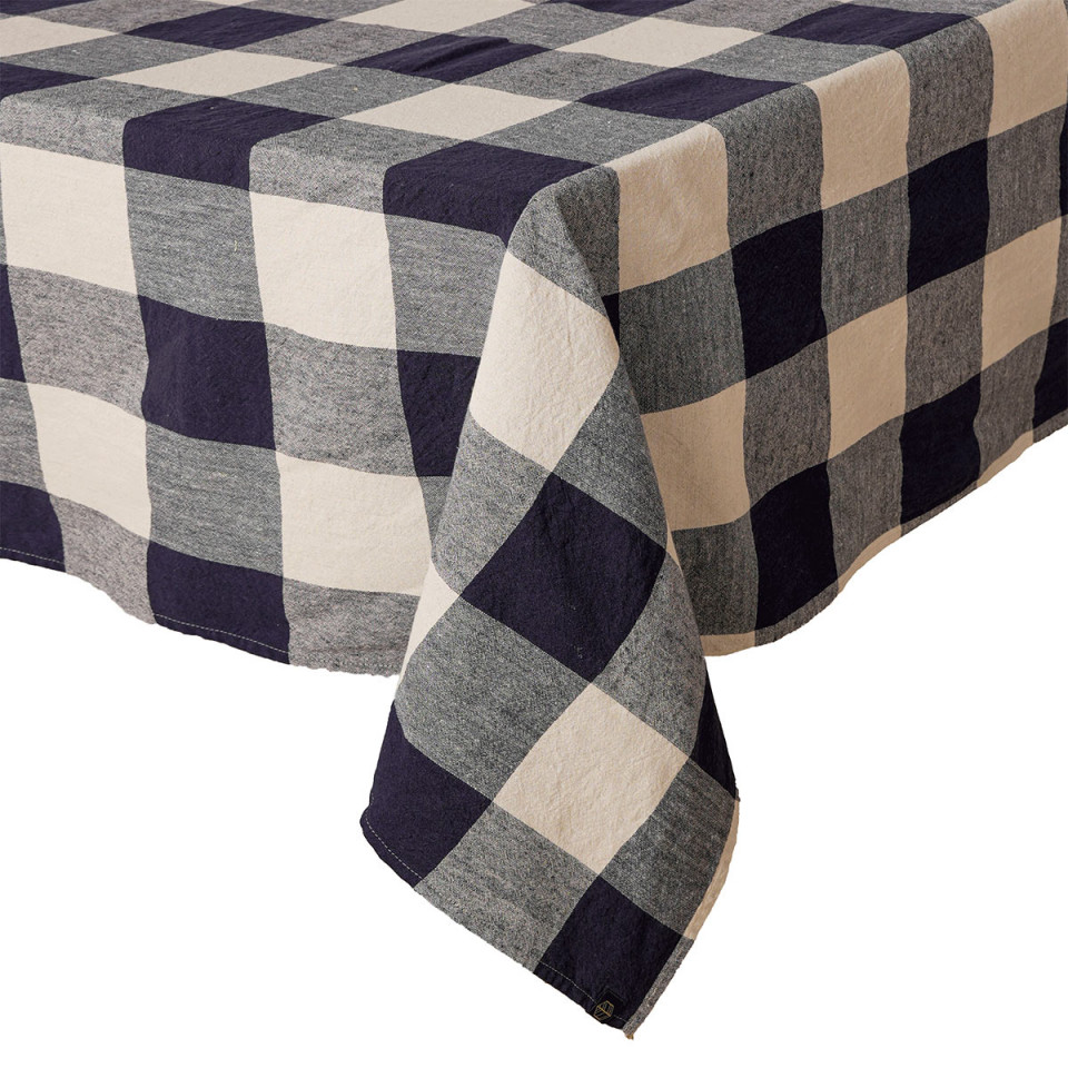 Nappe de Table à Gros Carreaux en Lin Lavé et Coton PALMA II