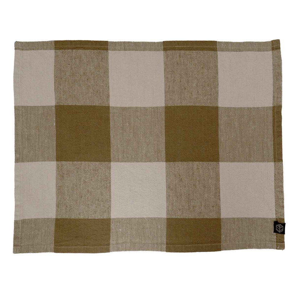 Serviettes de Table PALMA II en Lin Lavé Tissé - 36X48 