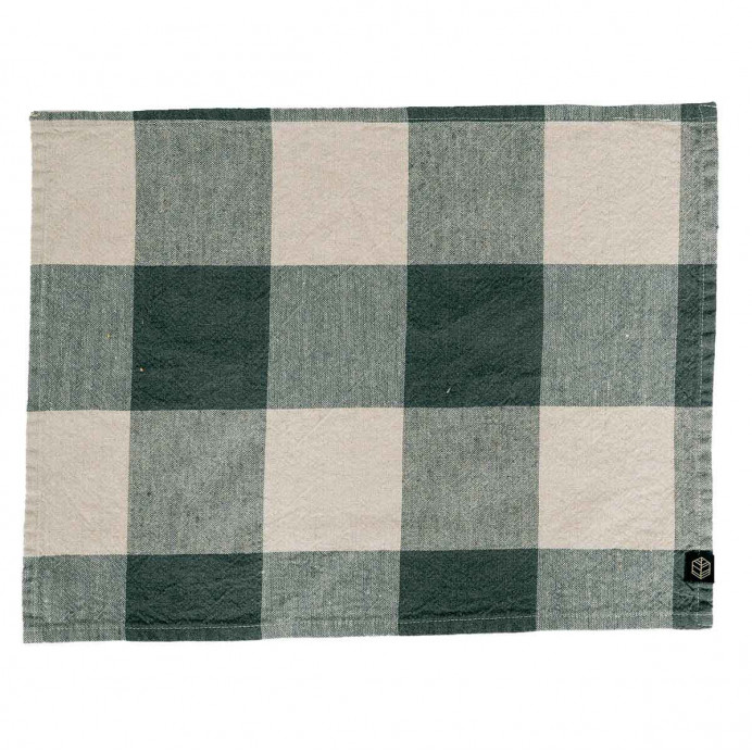 Harmony Textile - Haomy Serviettes de Table PALMA II en Lin Lavé et...