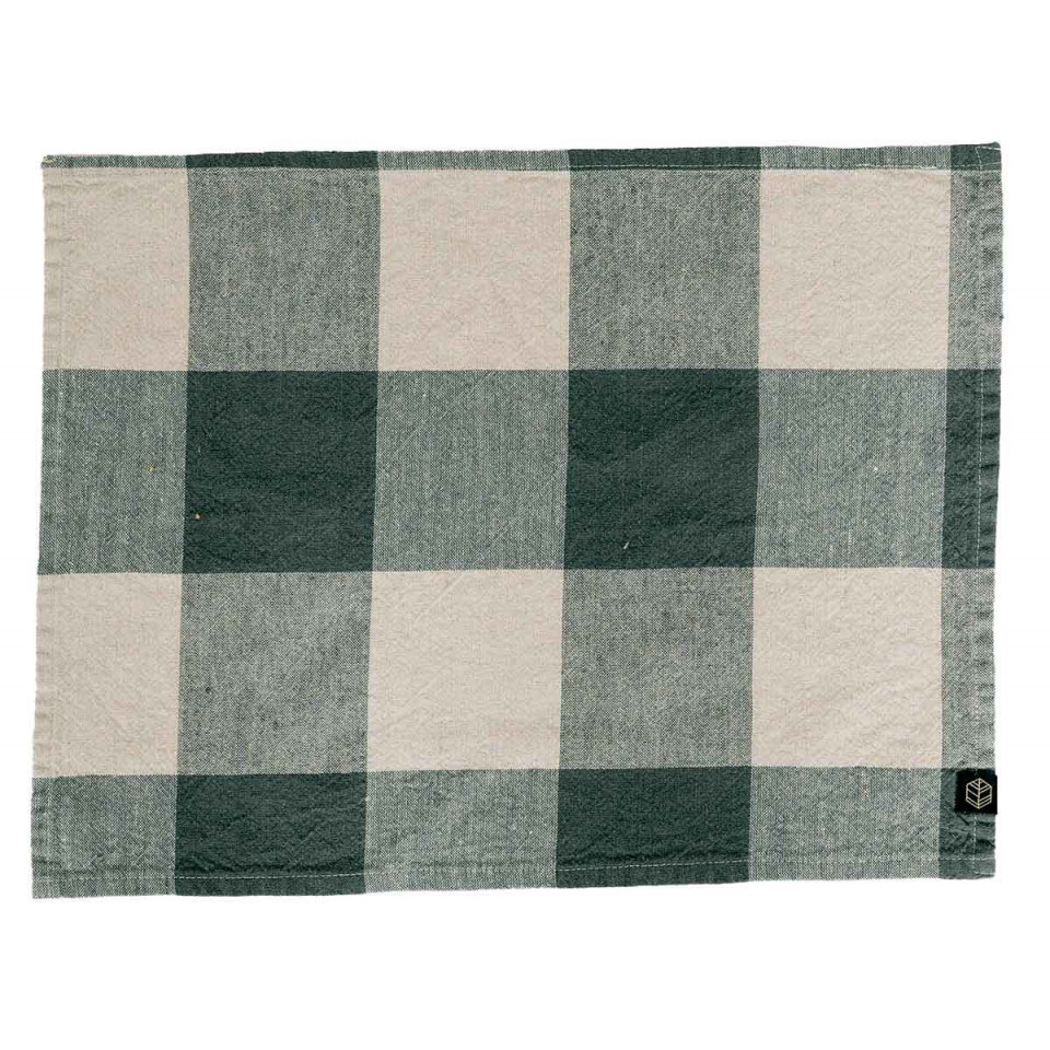 Serviettes de Table PALMA II en Lin Lavé Tissé - 36X48 