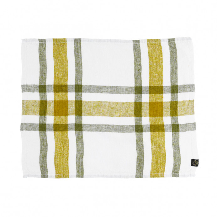 Harmony Textile - Haomy Serviette ou Set de Table en Lin à Carreaux...