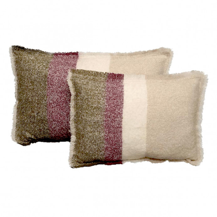 Harmony Textile - Haomy Housse de Coussin CALYPSO en Laine Rayé ave...
