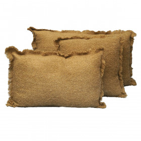Housse de Coussin Unie ASPEN en Laine et Fibres Mixtes  