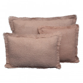 Housse de Coussin Unie ASPEN en Laine et Fibres Mixtes  