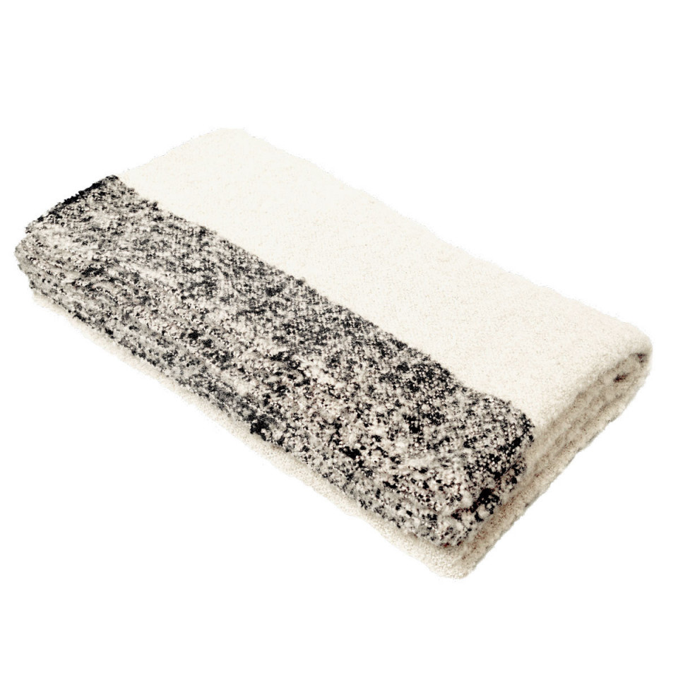 Plaid Doux ASPEN en Laine et Fibres Mixtes - 130x200
