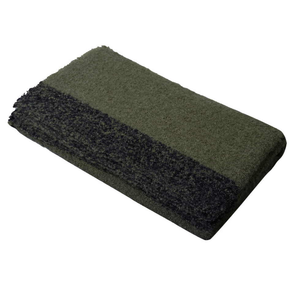 Plaid Doux ASPEN en Laine et Fibres Mixtes - 130x200 
