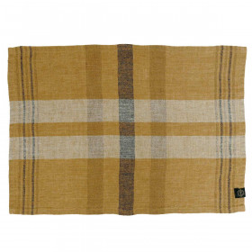 Serviette de Table en Lin et Coton à Carreaux AALBORG - Plusieurs Tailles et Coloris Disponibles 