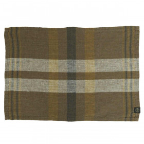 Serviette de Table en Lin et Coton à Carreaux AALBORG - Plusieurs Tailles et Coloris Disponibles 