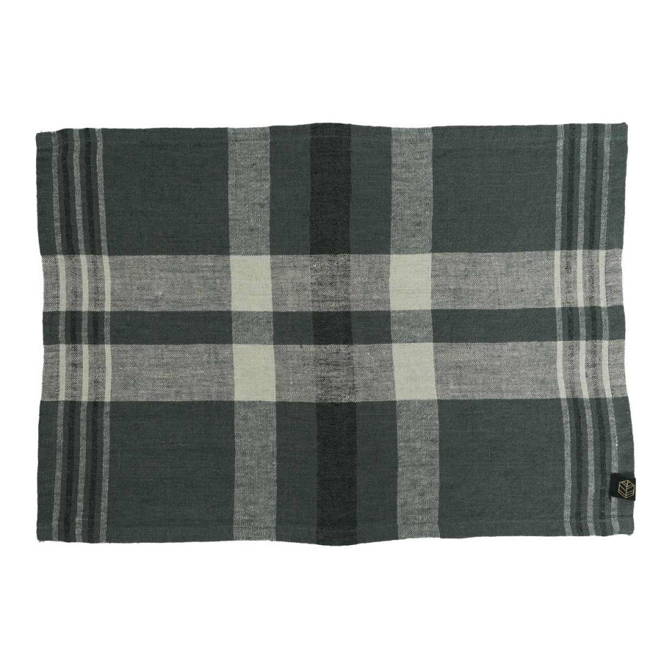Serviette de Table en Lin et Coton à Carreaux AALBORG - Plusieurs Tailles et Coloris Disponibles 